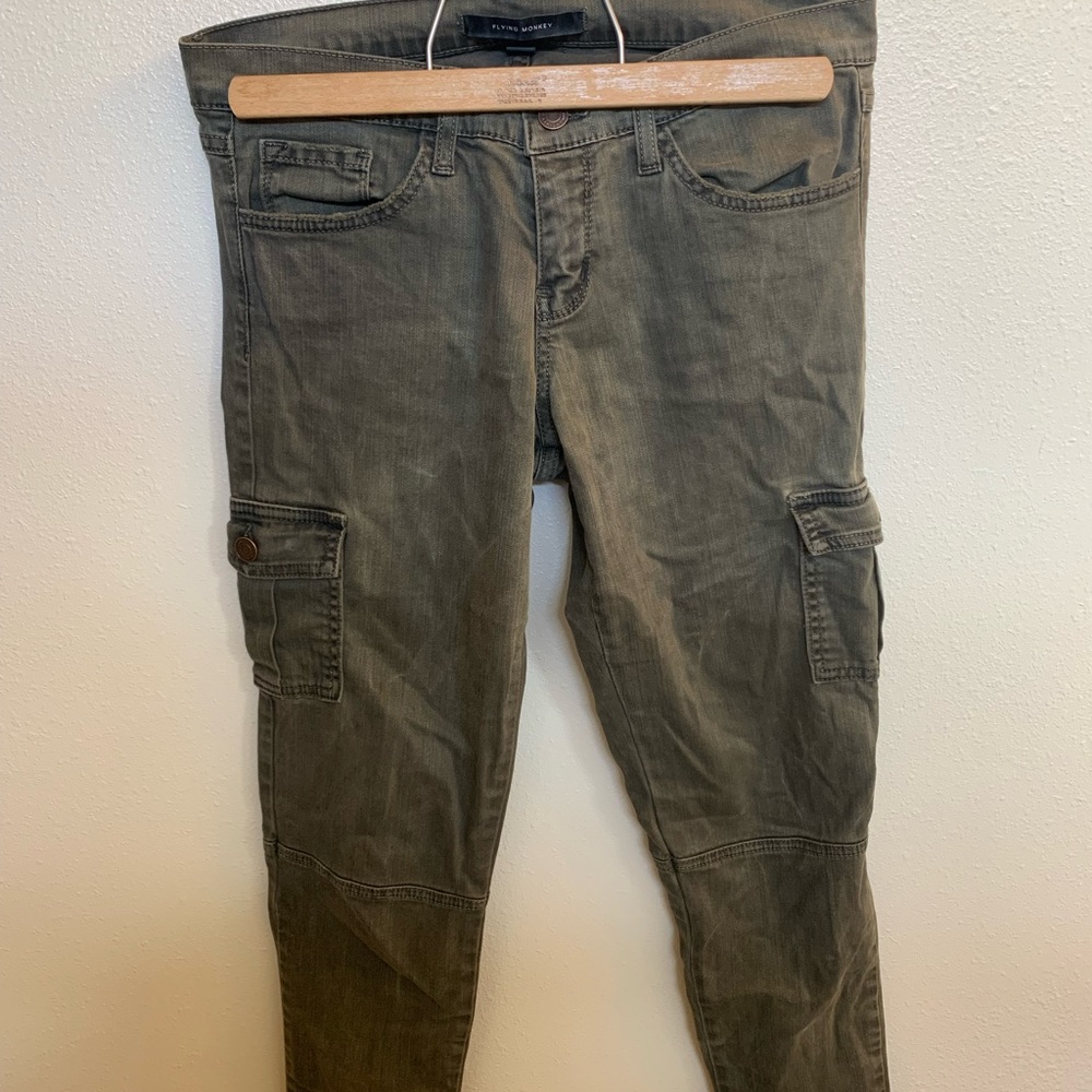 Flying Monkey Dark Green Cargo pants. Size 27